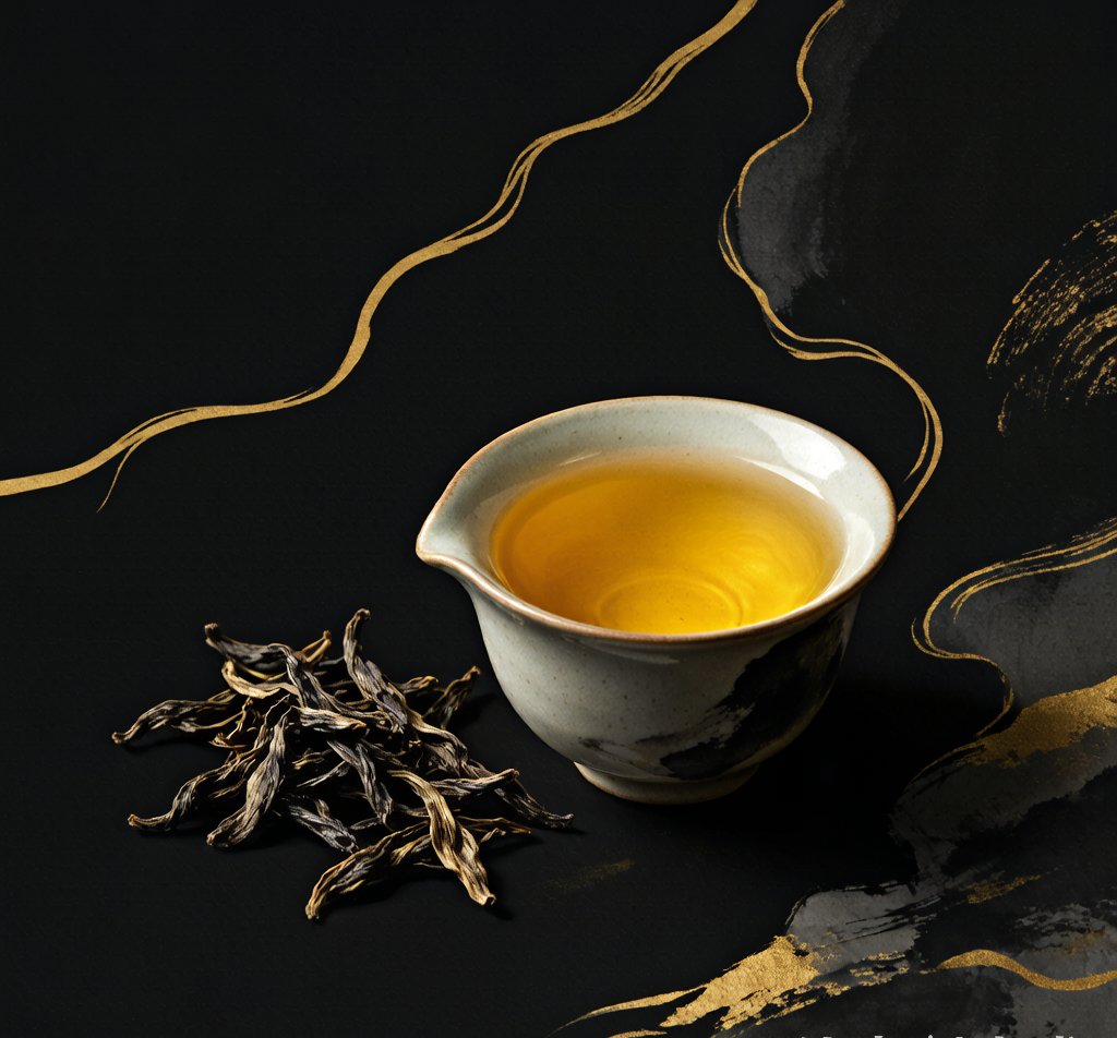 鸭屎香银花香单丛干茶与金黄茶汤